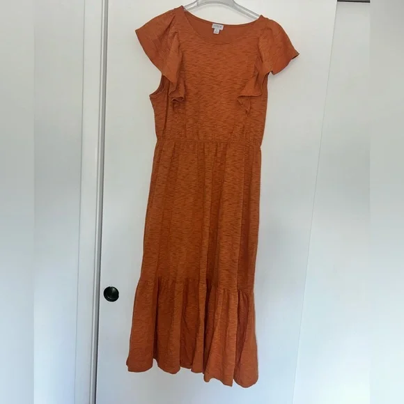J. Crew Flutter Sleeve Midi Dress - Picture 1 of 7